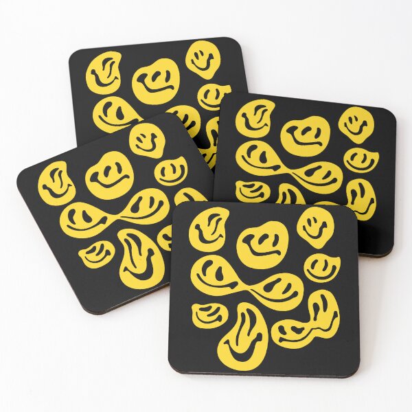 Item preview, Smiles pack yellow melted smiley face designed and sold by retrippy.
