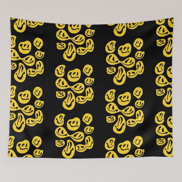 Item preview, Smiles pack yellow melted smiley face designed and sold by retrippy.