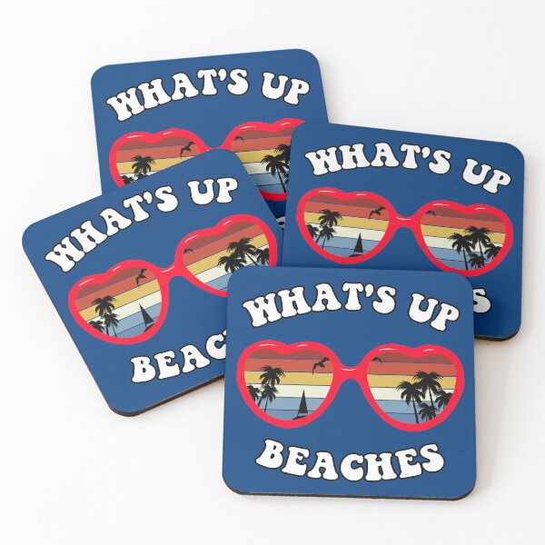 Item preview, What's Up, Beaches? Funny Exotic Summer Retro Sunset Sunglasses designed and sold by Happy Puppy Print On Demand.