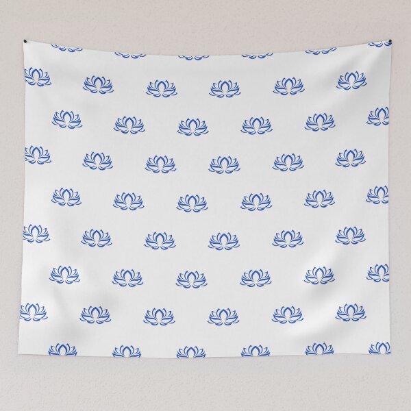 Item preview, Blue Lotus Flower Pattern designed and sold by patterniastudio.