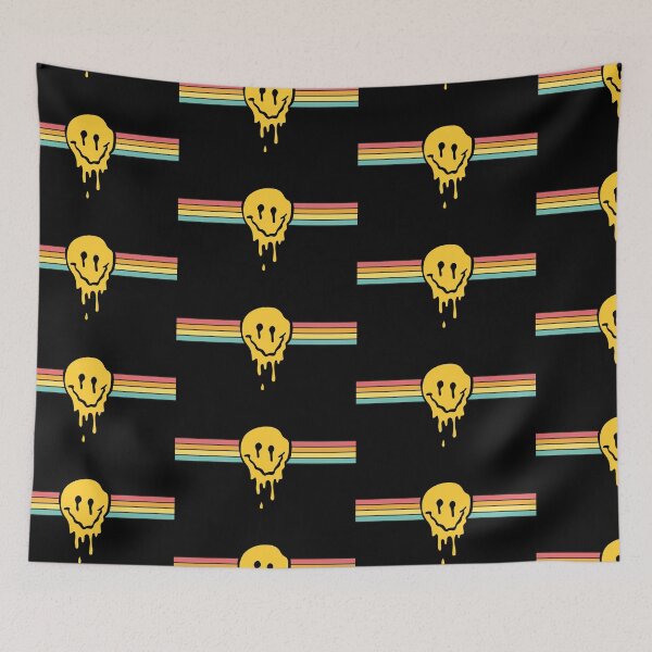 Item preview, Drippy smiley face rainbow, Melted Smiley Face designed and sold by retrippy.