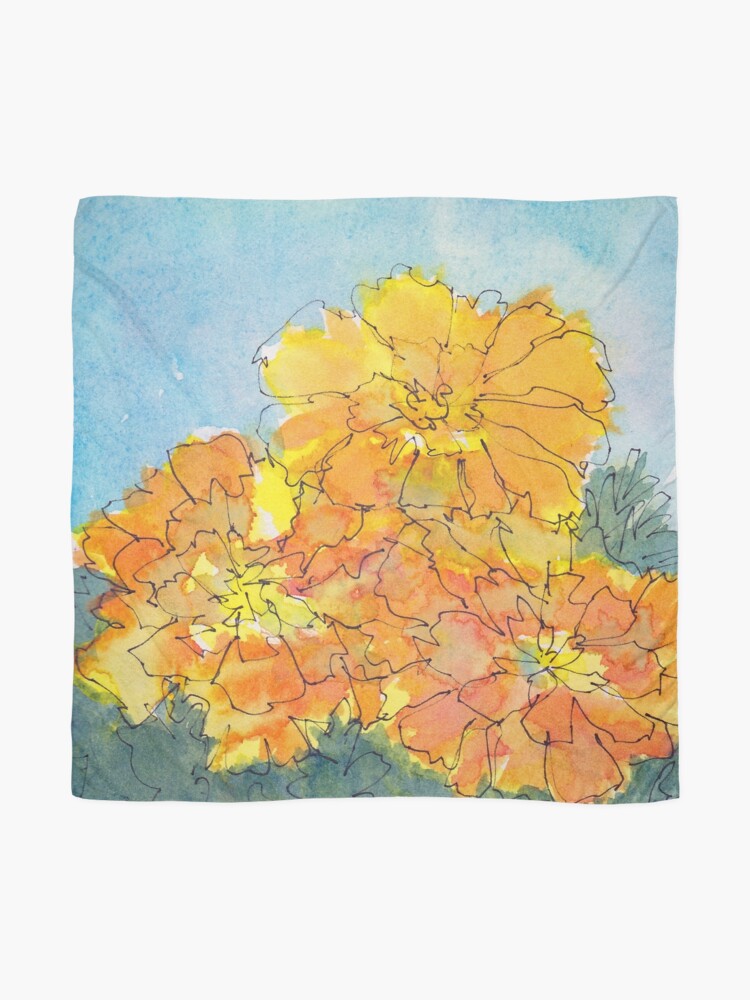 Alternate view of Merry Marigolds! Scarf