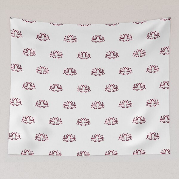 Item preview, Bordeaux Lotus Flower Pattern designed and sold by patterniastudio.