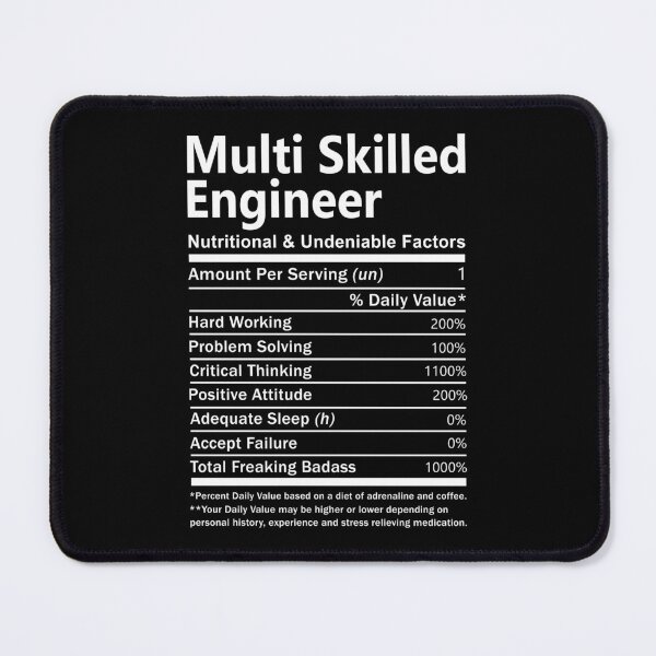 Item preview, Multi Skilled Engineer T Shirt - Nutritional And Undeniable Factors Gift Item Tee designed and sold by watkinsmat.