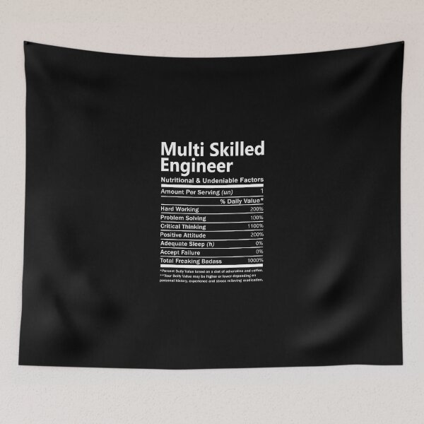 Item preview, Multi Skilled Engineer T Shirt - Nutritional And Undeniable Factors Gift Item Tee designed and sold by watkinsmat.