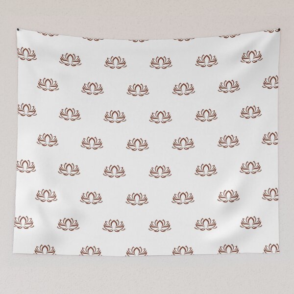 Item preview, Brown Lotus Flower Pattern designed and sold by patterniastudio.
