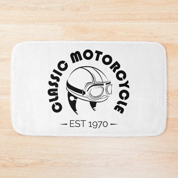 Item preview, Classic motorcycles with retro helmet - motorcycle helmet logo designed and sold by AndreMi.