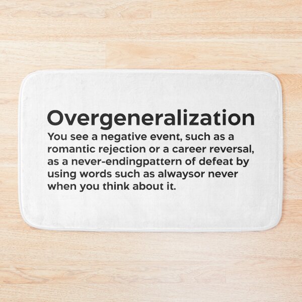 Item preview, Overgeneralization black designed and sold by EdimQuotes.