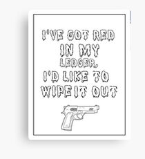 Black Widow Quote Canvas Print
