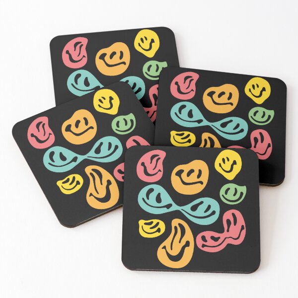 Item preview, Smiles dipping pack colorful, melted smiley face designed and sold by retrippy.