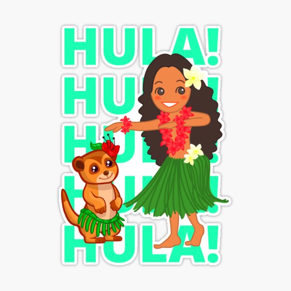 Hawaii Holiday, Hula Dance, funny Hula dancer, Tour to Aloha  Sticker  for Sale by Peace-Nepal