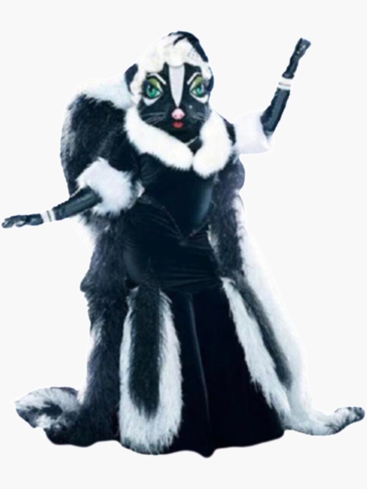 "Masked Singer US Season 6 Costume - Skunk " Sticker by BrainboxCandys
