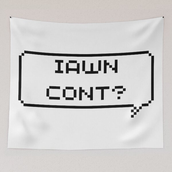 Item preview, IAWN CONT? Funny Welsh Language Pixel Speech Bubble designed and sold by ST-OR.