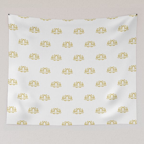 Item preview, Gold Lotus Flower Pattern designed and sold by patterniastudio.