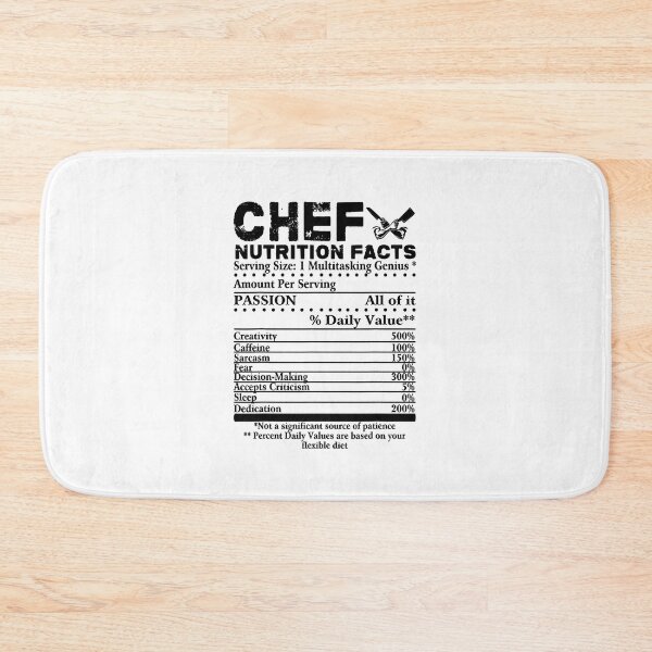 Item preview, Chef Nutrition Facts Cool Chef designed and sold by ibarrbeat.
