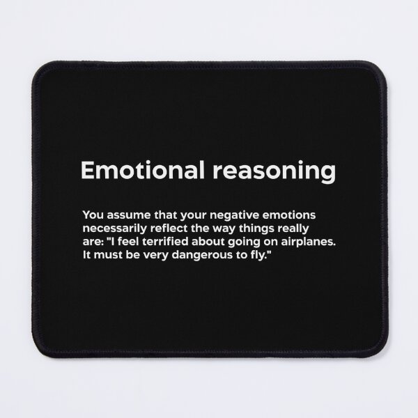 Item preview, Emotional reasoning white designed and sold by EdimQuotes.