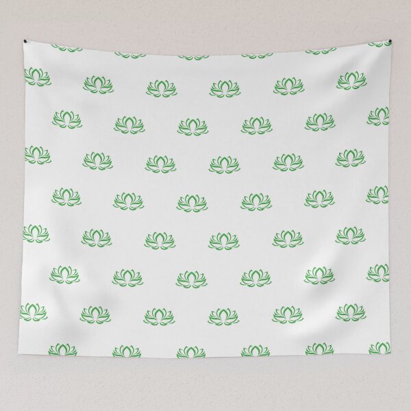 Item preview, Green Lotus Flower Pattern designed and sold by patterniastudio.