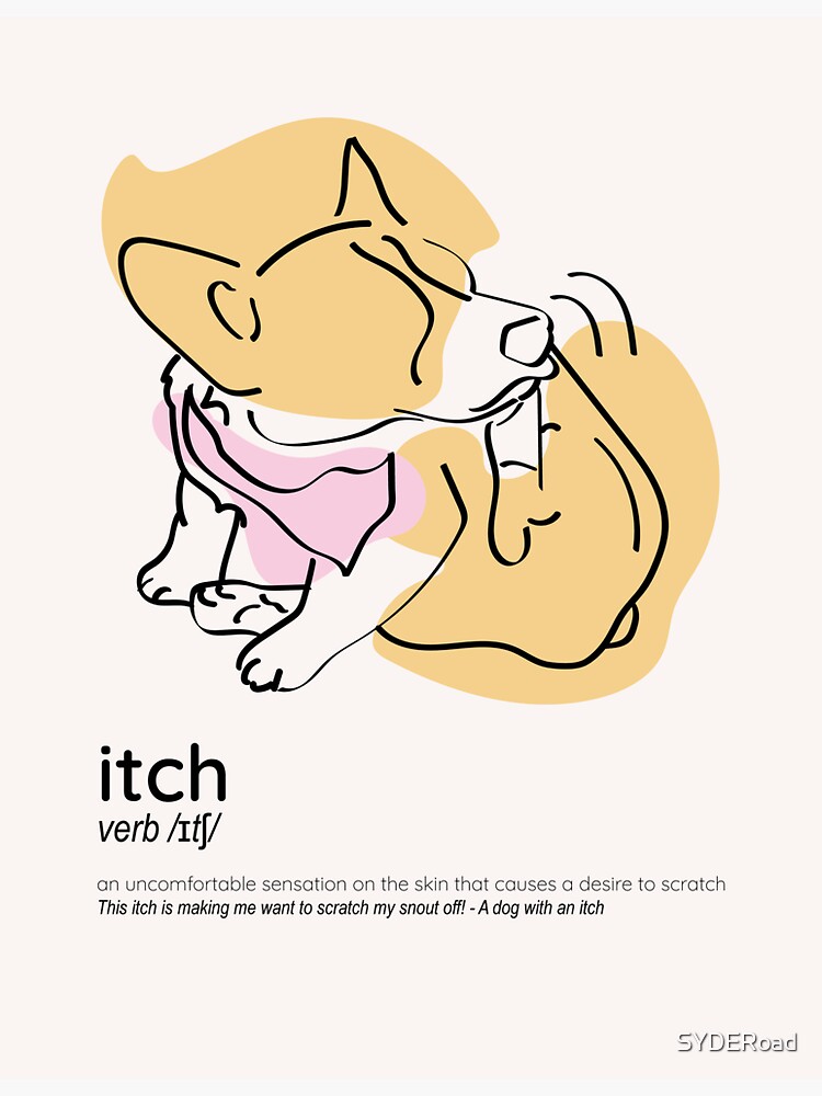 "Itch Definition Dog Scratching Sticker by SYDERoad Redbubble