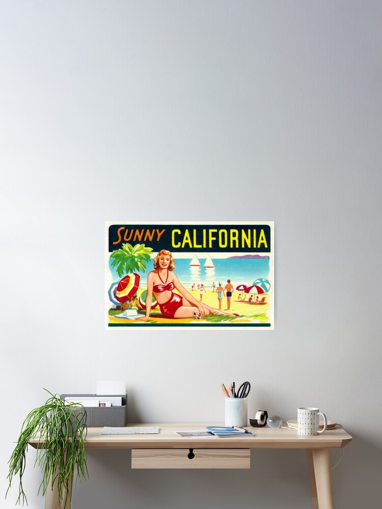 Sunny California Baseball Baby Onesie