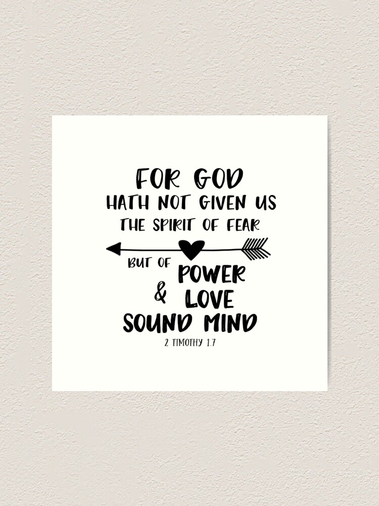 bible verse that says god does not give us a spirit of fear