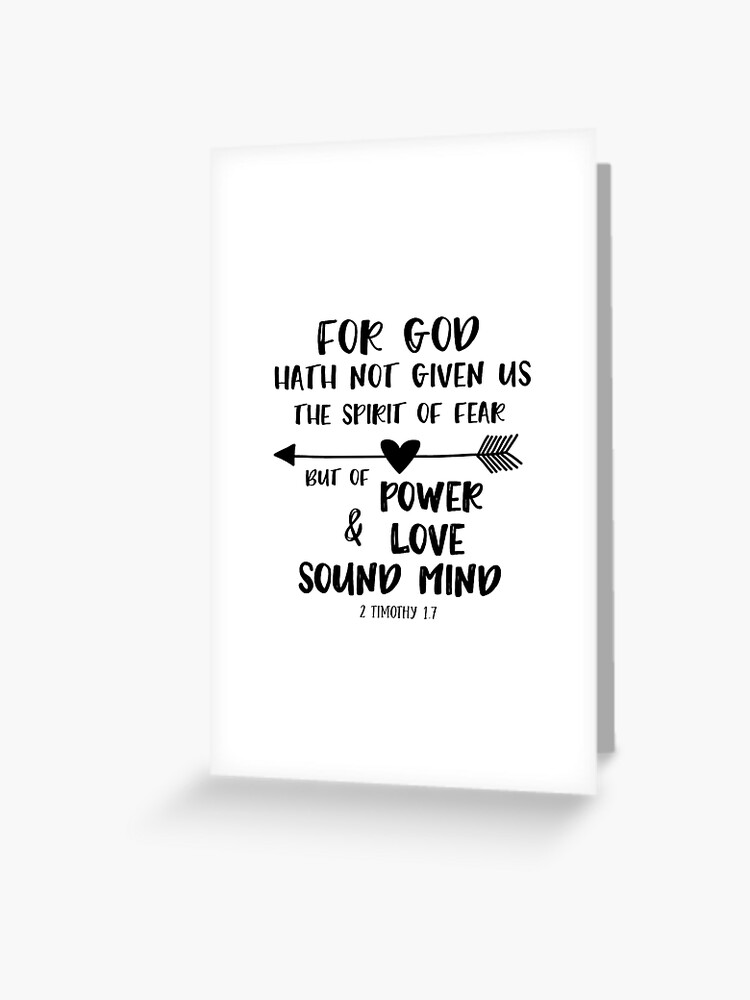 bible verse not a spirit of fear