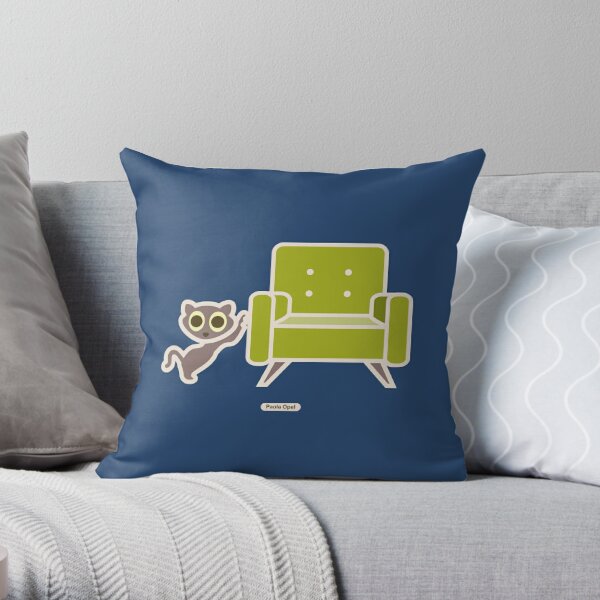 Cat Moment: Are you looking? (for dark background) Throw Pillow