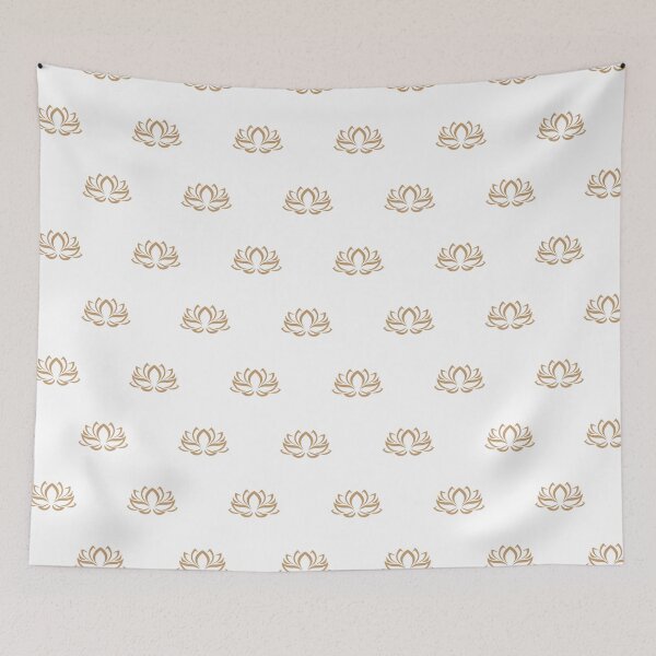 Item preview, Light brown Lotus Flower Pattern designed and sold by patterniastudio.