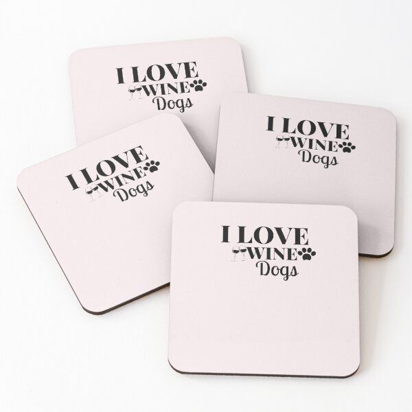 Item preview, I love wine and dogs. Funny dogs and wine quote. designed and sold by Doggymadness.