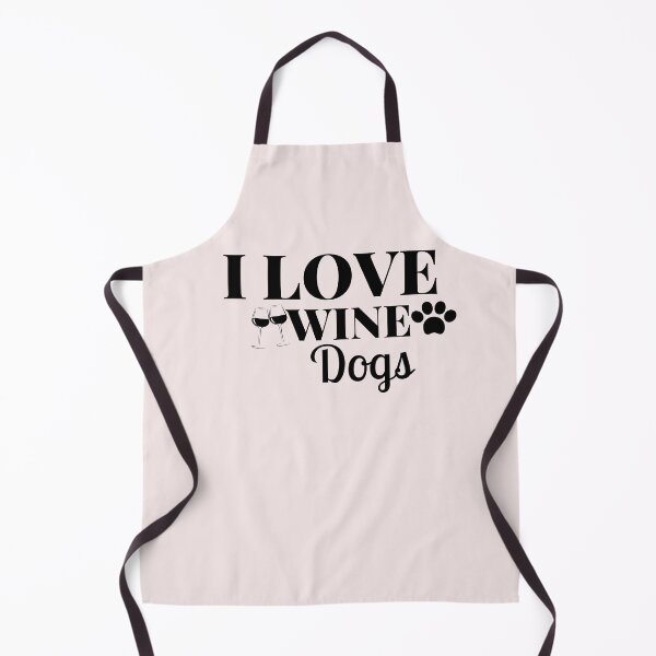 Item preview, I love wine and dogs. Funny dogs and wine quote. designed and sold by Doggymadness.
