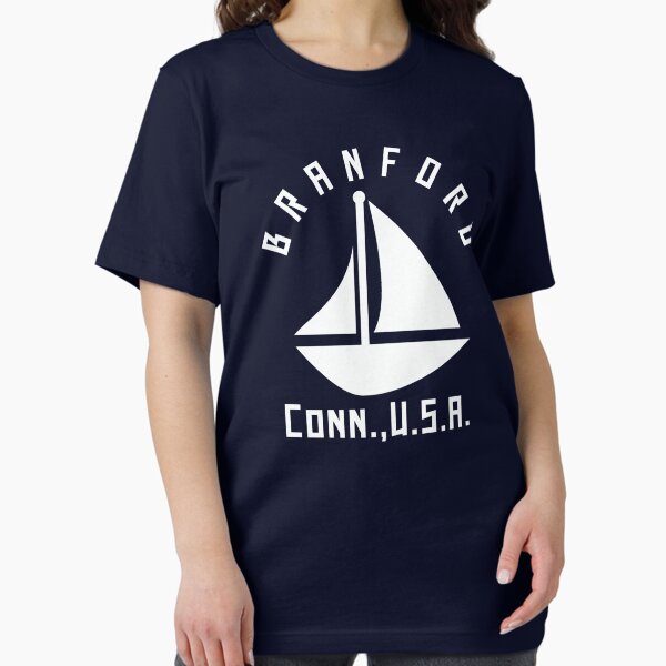 Item preview, Branford Connecticut Sailing / Boating - White Text - Abstract / Minimalist designed and sold by TimelessLocales.