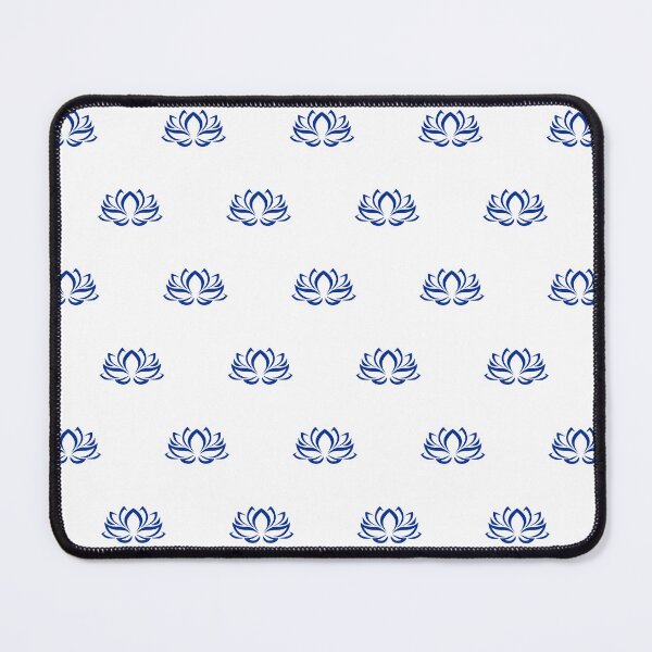Item preview, Navy blue Lotus Flower Pattern designed and sold by patterniastudio.