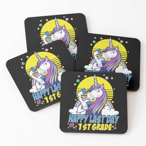 Item preview, Happy last Day Of School 1st Grade Unicorn Graduation distressed Teachers and Kids Gift designed and sold by YAHIA-14.