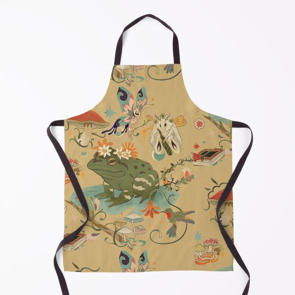 Item preview, Magical Toad & Flowers Antique Cottage Core Design designed and sold by EarthArtDesigns.