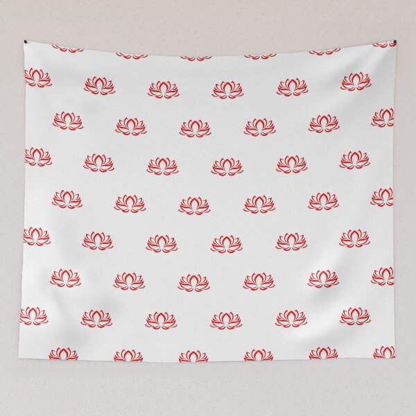 Item preview, Red Lotus Flower Pattern designed and sold by patterniastudio.