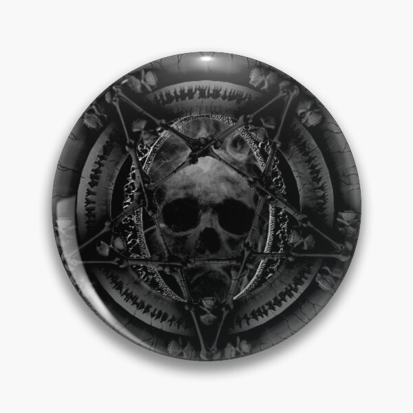 Item preview, Dark Grunge Gothic Skull and Bones Pentagram designed and sold by MyFreakyWorld.