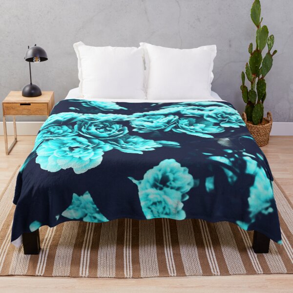 Item preview, Elegant turquoise roses design - floral retro pattern designed and sold by fowons.