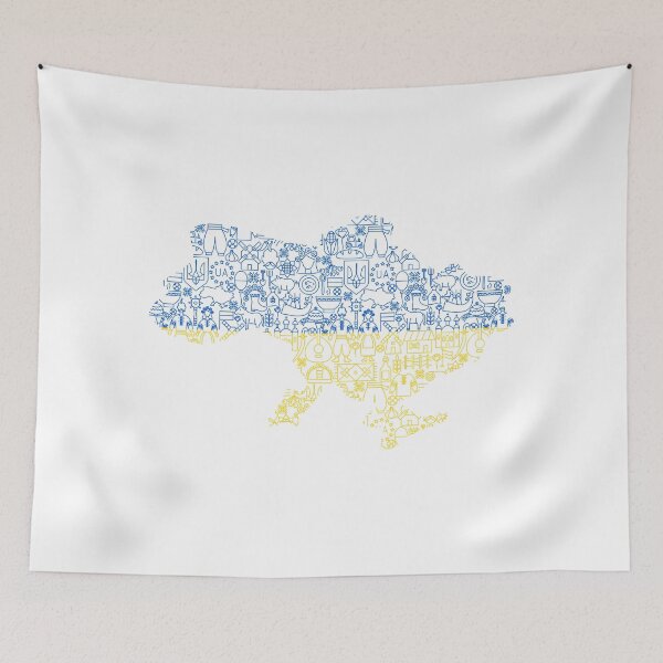 Item preview, Ukraine Line Flag designed and sold by Anna_leni.
