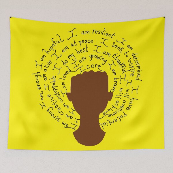 Item preview, Self Care Matters Positive Affirmations Female Silhouette designed and sold by Deborah Camp.