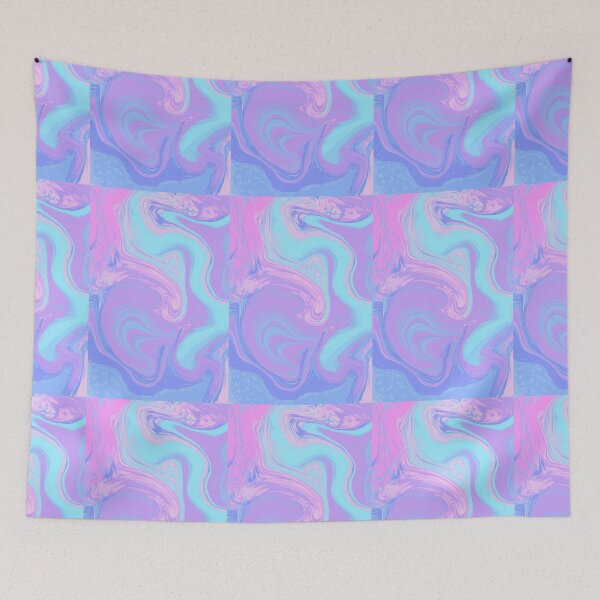 Item preview, Turquoise Blue & Purple Watercolor Liquid Marble  designed and sold by newburyboutique.