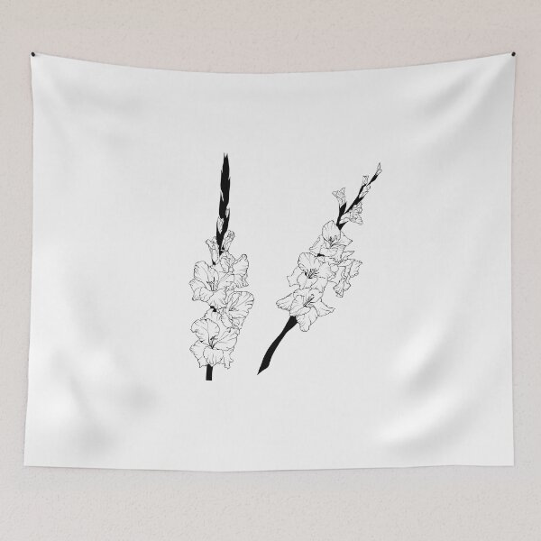 Item preview, Hand drawn line art gladiolus flower  designed and sold by Sunshine2504.