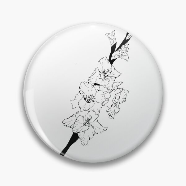 Item preview, Hand drawn line art gladiolus flower  designed and sold by Sunshine2504.