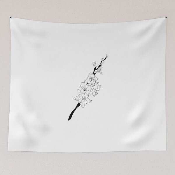 Item preview, Hand drawn line art gladiolus flower  designed and sold by Sunshine2504.