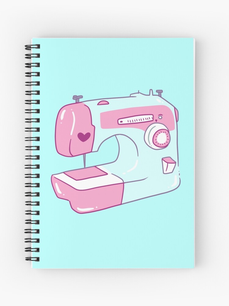 Cuaderno de espiral «Bonita máquina de coser» de SaradaBoru | Redbubble