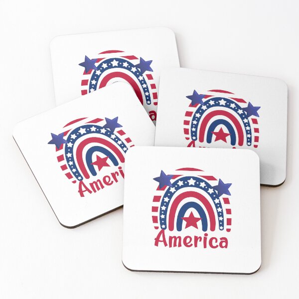 Item preview, America Rainbow 4th of July designed and sold by HappyLifeCreate.