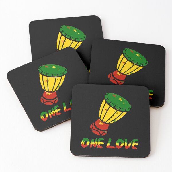 Item preview, Conga drum One Love Rasta Reggae Jamaica Roots designed and sold by DoctorBirdsInk.