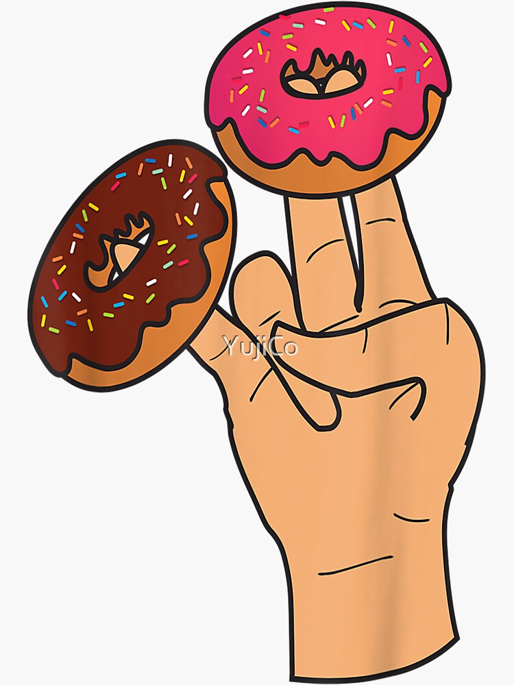 Donut Fingers Sticker The Shocker Sticker Meme Sticker - Temu