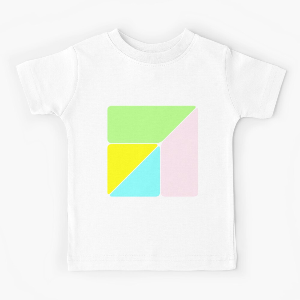  Angled Shapes Formed Box Pattern In Yellow Avocado Green Light Pink 