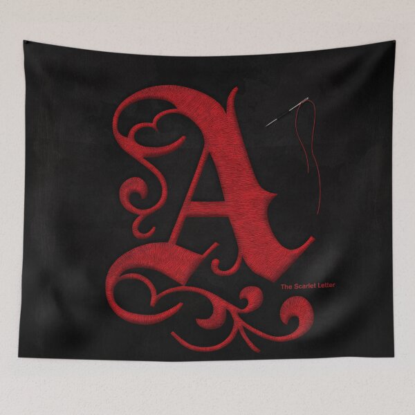 Item preview, The Scarlet Letter, Nathaniel Hawthorne Literary Art for Book Lovers designed and sold by RedHillPrints.