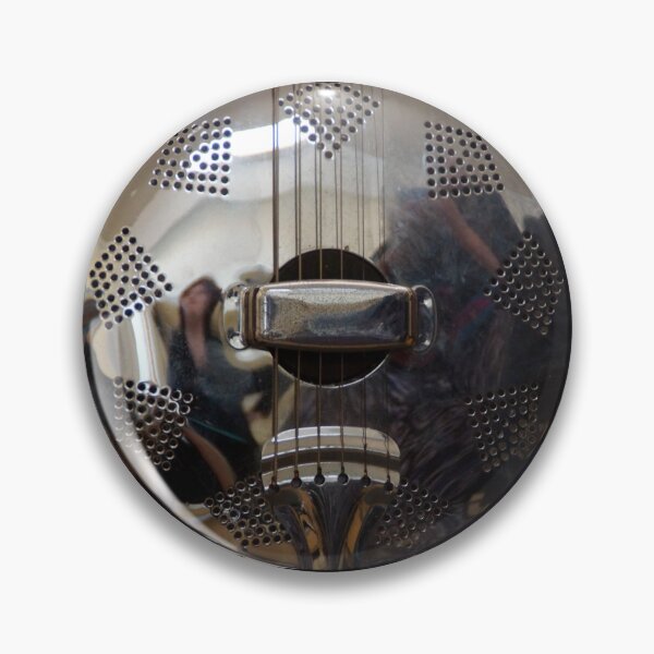 Item preview, Resonator Guitar Metal Cone Close-Up - Photography by Avril Thomas at Magpie Springs Adelaide Hills designed and sold by MagpieSprings.