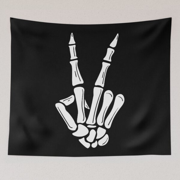 Item preview, Peace Skeleton Hand Sign in White designed and sold by BEyourself be.
